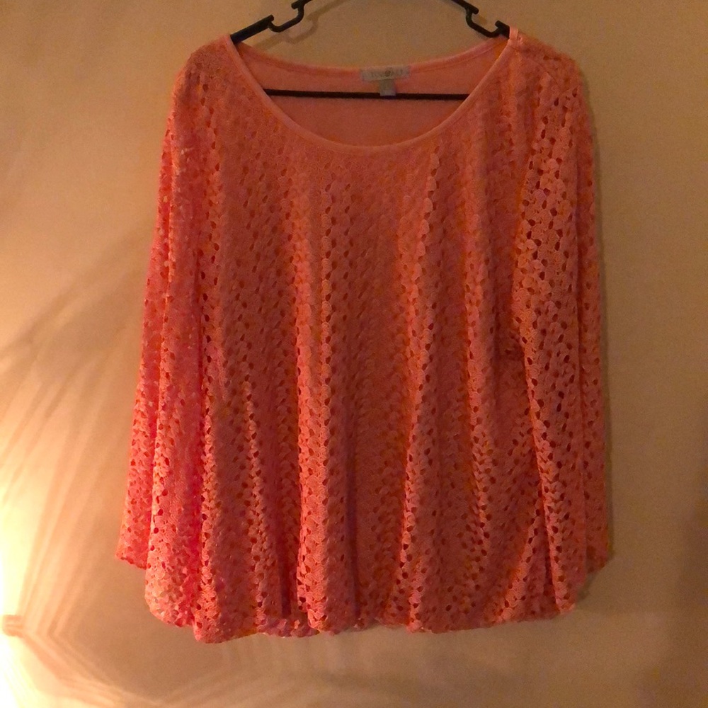Lace peach top